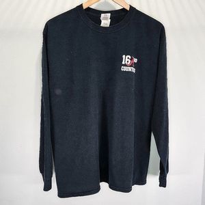 Alabama Football Crimson 16 National Champion Shirt Long Sleeve Black Size Large